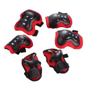 ЗАХИСТ ДИТЯЧИЙ FSK M07 (КИСТІ, ЛІКТІ, КОЛІНА) (ЧЕРНО-КРАСНЫЙ), S