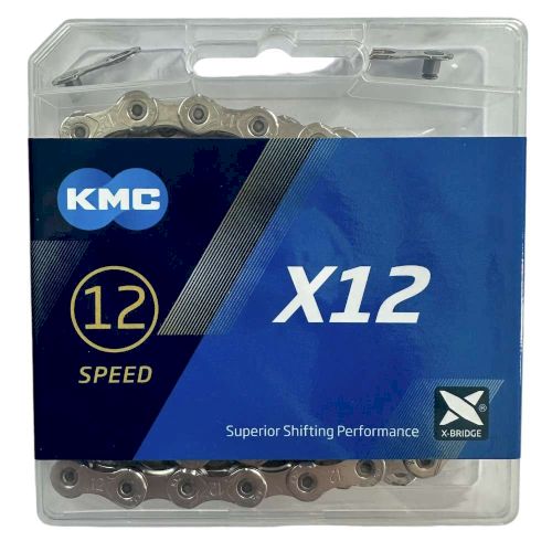ЛАНЦЮГ 12 ШВ. 126 ЛАН. SILVER/SILVER KMC X12 ІЗ ЗАМКОМ NEW BOX