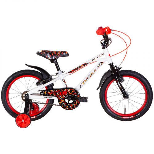ВЕЛОСИПЕД ST 16" FORMULA ACTIVE VBR РАМА-8,5" БІЛИЙ 2024 КРИЛА, ДЗВОНИК
