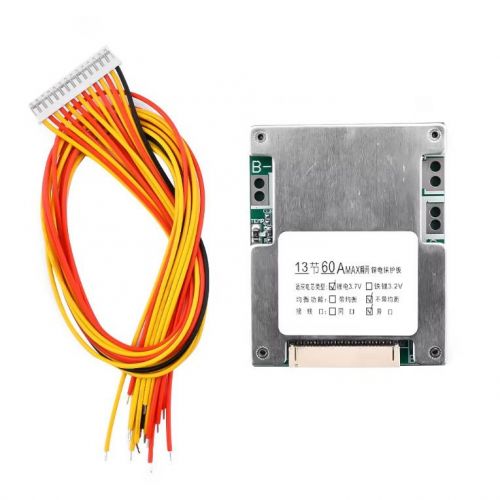 КОНТРОЛЕР BMS ПЛАТА 13S/60А 48V LI-ION ЕЛЕКТРОВЕЛОСИПЕДА З БАЛАНСУВАННЯМ
