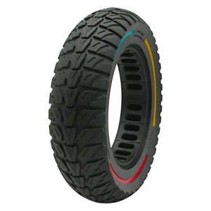 ПОКРИШКА 10-2.5×6.1 CITYNEYE (Ø155 - 36ММ) ЛИТА (ПЕРФОРОВАНА) БЕЗКАМЕРКА ДЛЯ ЕЛЕКТРОСАМОКАТА З КОЛЬОРОВИМИ ПОЛОСАМИ (192)