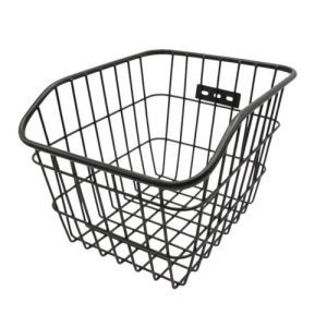 КОШИК МЕТАЛЕВИЙ НА БАГАЖНИК ЧОРНИЙ З КАТАФОТОМ 370Х260Х290