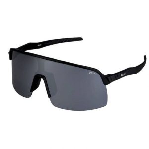 ОКУЛЯРИ RELAX JUDO BLACK MATT, ЛІНЗА SMOKE (PC), SILVER MIRROR, КАТ. 3