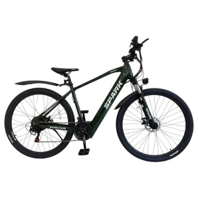 ВЕЛОСИПЕД З ЕЛЕКТРОМОТОРОМ SPARK E-MTB GHOST 17″ 48V/500W/12,8AH ТЕМНО-ЗЕЛЕНИЙ