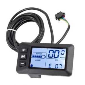 ДИСПЛЕЙ ДЛЯ ЕЛЕКТРОВЕЛОСИПЕДА G51 LCD 5-PIN 24/36/48В ЧОРНИЙ