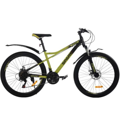 ВЕЛОСИПЕД SPARK ECLIPSE (КОЛЕСА – 26″, СТАЛЕВА РАМА – 13″) САЛАТОВИЙ З ЧОРНИМ