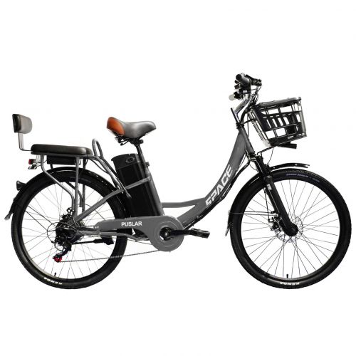 ВЕЛОСИПЕД З ЕЛЕКТРОПРИВОДОМ 26" ST SPACE PULSAR (NEW) DD FR РАМА-16,5" 48 B 20 А*Г 350 ВТ СІРИЙ 2026